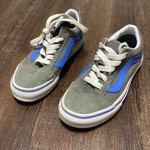 Grey and blue vans for kids 13k EUC